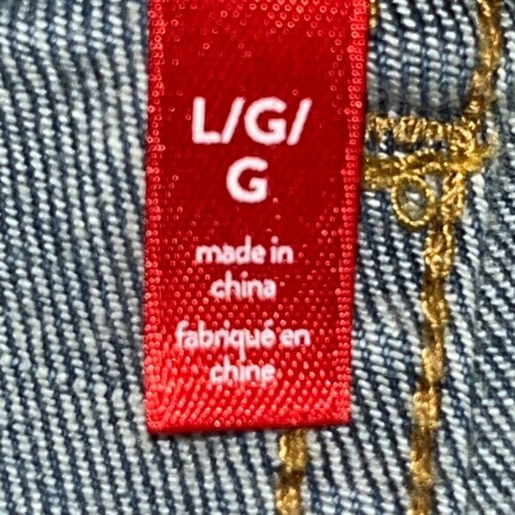 SPANX EVERY WEAR Pull On Straight Leg 5 Pocket Blue Denim Jeans - EUC - Size L - Picture 9 of 10